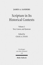 Cover: Scripture in Its Historical Contexts - Mohr Siebeck