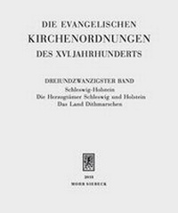 Abbildung von: Die evangelischen Kirchenordnungen des XVI. Jahrhunderts - Mohr Siebeck