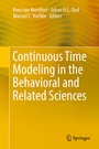 Cover: Continuous Time Modeling in the Behavioral and Related Sciences - Springer