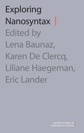 Cover: Exploring Nanosyntax - Oxford University Press Inc