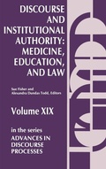 Cover: Discourse and Institutional Authority - Praeger Publishers Inc