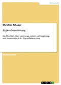 Cover: Exportfinanzierung - GRIN Verlag
