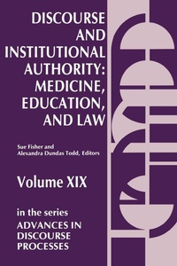 Enlarge image Cover: Discourse and Institutional Authority - Praeger Publishers Inc