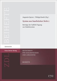 Enlarge image Cover: Syntax aus Saarbrücker Sicht 2 - Franz Steiner Verlag