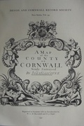 Cover: Joel Gascoyne's Map of Cornwall 1699 - Devon & Cornwall Record Society