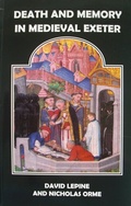 Cover: Death and Memory in Medieval Exeter - Devon & Cornwall Record Society