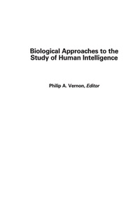 Abbildung von: Biological Approaches to the Study of Human Intellegence - Praeger Publishers Inc