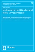 Cover: Implementing the EU Audiovisual Media Services Directive - Nomos