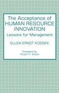 Cover: The Acceptance of Human Resource Innovation - Praeger Publishers Inc