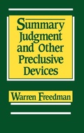 Bild: Summary Judgment and Other Preclusive Devices - Praeger Publishers Inc