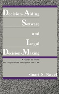 Bild: Decision-Aiding Software and Legal Decision-Making - Praeger Publishers Inc