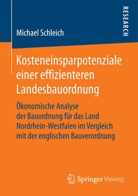 Abbildung von: Kosteneinsparpotenziale einer effizienteren Landesbauordnung - Springer Vieweg