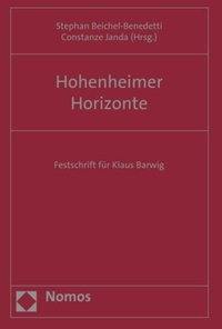 Abbildung von: Hohenheimer Horizonte - Nomos