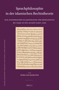 Cover: Sprachphilosophie in der islamischen Rechtstheorie - Brill