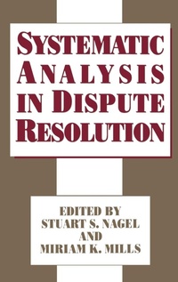 Abbildung von: Systematic Analysis in Dispute Resolution - Praeger Publishers Inc