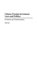 Cover: Chinese Foreign Investment Laws and Policies - Praeger Publishers Inc