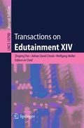 Cover: Transactions on Edutainment XIV - Springer