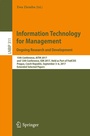Cover: Information Technology for Management. Ongoing Research and Development - Springer