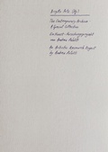 Cover: The Contemporary Archive - A Special Collection - Studien Verlag
