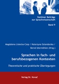 Cover: Sprachen in fach- und berufsbezogenen Kontexten - Kovac, Dr. Verlag