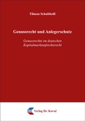 Cover: Genussrecht und Anlegerschutz - Kovac, Dr. Verlag