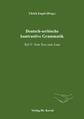 Cover: Deutsch-serbische kontrastive Grammatik - Kovac, Dr. Verlag