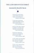 Cover: The Latin Odes of Jean Dorat - Orchises Press