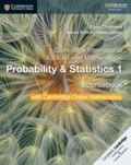Cover: Cambridge International AS & A Level Mathematics Probability & Statistics 1 Coursebook with Cambridge Online Mathematics (2 Years) - Cambridge University Press