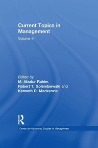 Enlarge image Cover: Current Topics in Management - Routledge