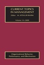 Cover: Current Topics in Management - Routledge