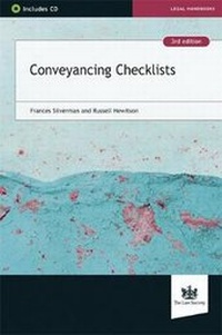 Enlarge image Cover: Conveyancing Checklists - The Law Society