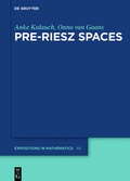 Cover: Pre-Riesz Spaces - De Gruyter