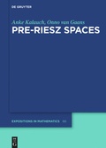 Cover: Pre-Riesz Spaces - De Gruyter