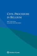 Abbildung von: Civil Procedure in Belgium - Kluwer Law International