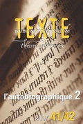 Cover: L'Autobiographique 2 - Editions de L'Originale