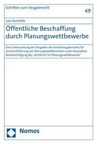 Abbildung von: Öffentliche Beschaffung durch Planungswettbewerbe - Nomos