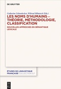 Cover: Les noms d'humains - th&eacute;orie, m&eacute;thodologie, classification - De Gruyter