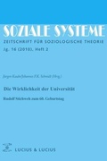 Cover: Die Wirklichkeit der Universit&auml;t - De Gruyter Oldenbourg