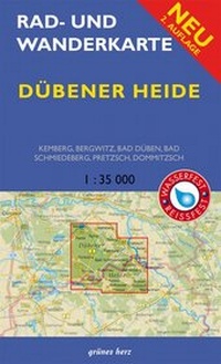 Abbildung von: Rad- und Wanderkarte Dübener Heide - grünes herz