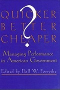 Cover: Quicker, Better, Cheaper? - State University of New York Press