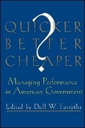 Cover: Quicker, Better, Cheaper? - State University of New York Press