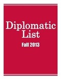 Cover: Diplomatic List, U.S. Dept. of State -- Fall 2013 -- International Platform Association -- Public Service Edition - Broadcast Interview Source