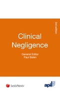 Cover: APIL Clinical Negligence - Jordan Publishing