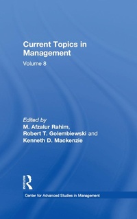 Enlarge image Cover: Current Topics in Management - Routledge