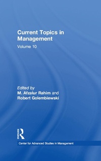 Enlarge image Cover: Current Topics in Management - Routledge