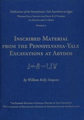 Cover: Inscribed Material from the Pennsylvania-Yale Excavations at Abydos - Yale Egyptological Institute