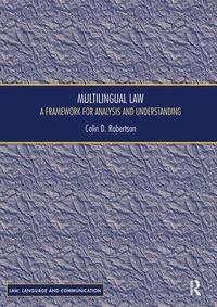 Enlarge image Cover: Multilingual Law - Routledge