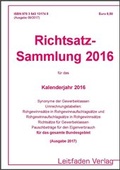 Cover: Richtsatz-Sammlung 2016 - Leitfaden