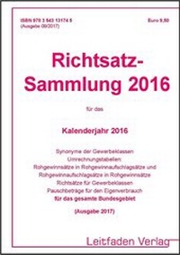 Enlarge image Cover: Richtsatz-Sammlung 2016 - Leitfaden