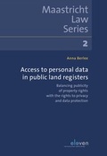 Cover: Access to Personal Data in Public Land Registers - Eleven International Publishing